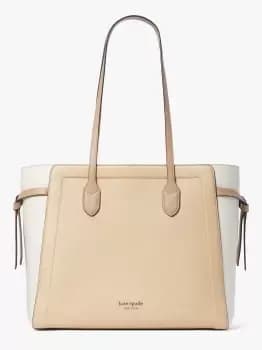 Image of Kate Spade Knott Colorblocked Large Tote Bag, Warm Stone Multi, One Size