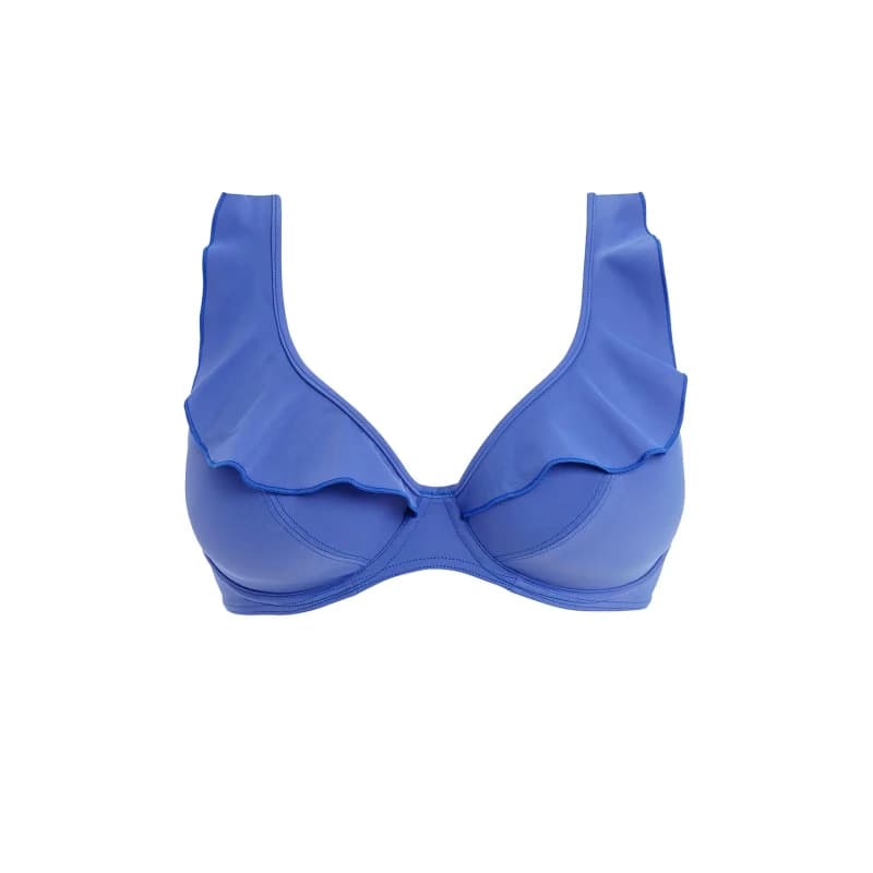 Image of Freya Womens Jewel Cove High Apex Bikini Top in Blue Size: 30F Blue Female 30F