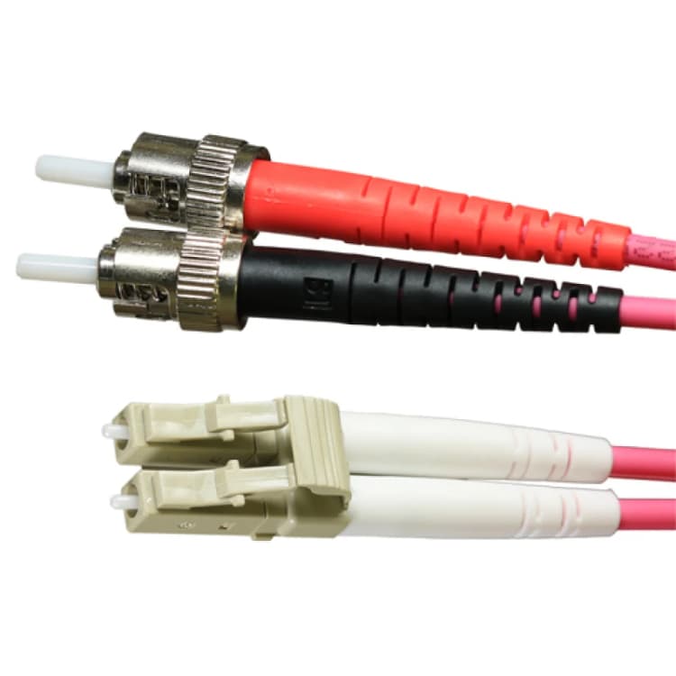 Image of Cablenet 3m OM4 50/125 LC-ST Duplex Erika Violet LSOH Fibre Patch Lead