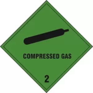 Image of Compressed Gas 2 - Self Adhesive Sticky Sign (200 x 200mm)