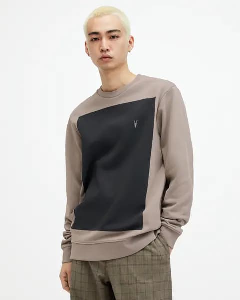Image of AllSaints Lobke Crew Neck Ramskull Sweatshirt
