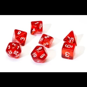 Image of Sirius Dice - Translucent Red Poly Set
