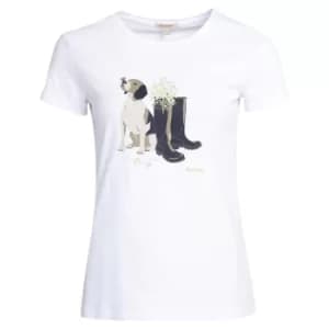 Image of Barbour Womens Rowen Tee White 18