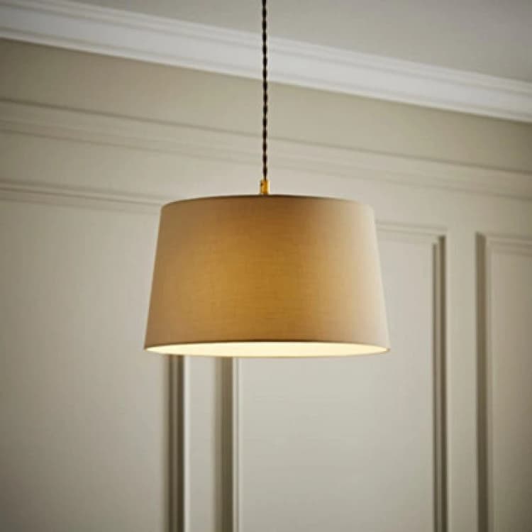 Image of ValueLights ValueLights Aspen Natural Tapered Easy Fit Pendant Lamp Shade Size: Medium Natural Medium Unisex 5016529274049