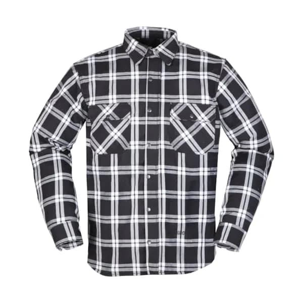 Image of Modeka Colden Motoshirt Black White Size M