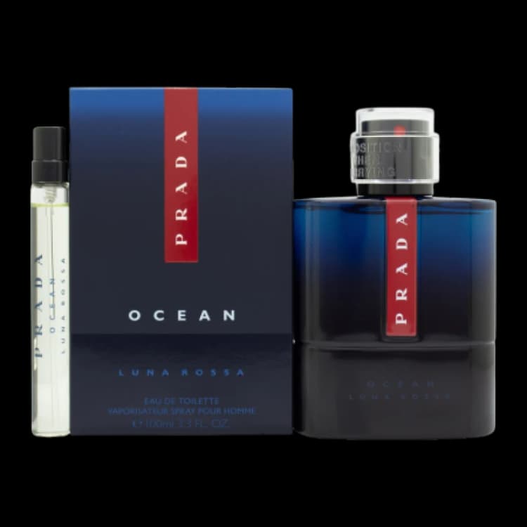 Image of Prada Luna Rossa Ocean Eau de Parfum Gift Set 100ml Eau de Parfum + 10ml EDP
