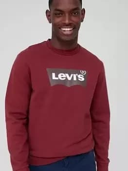 Image of Levis Large Logo Crew Neck Sweatshirt - Port Size M Men
