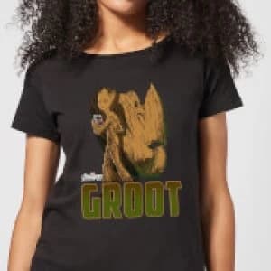 Image of Avengers Groot Womens T-Shirt - Black