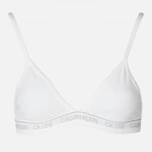 Image of Calvin Klein Womens Unllined Triangle Bra - White - L