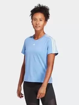 Image of adidas Aeroready Train Essentials 3-stripes T-Shirt - Blue Size 2XL, Women