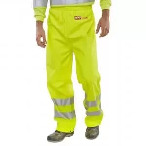 Image of Beeswift Fire Retardant Anti-Static Trousers Saturn Yellow M
