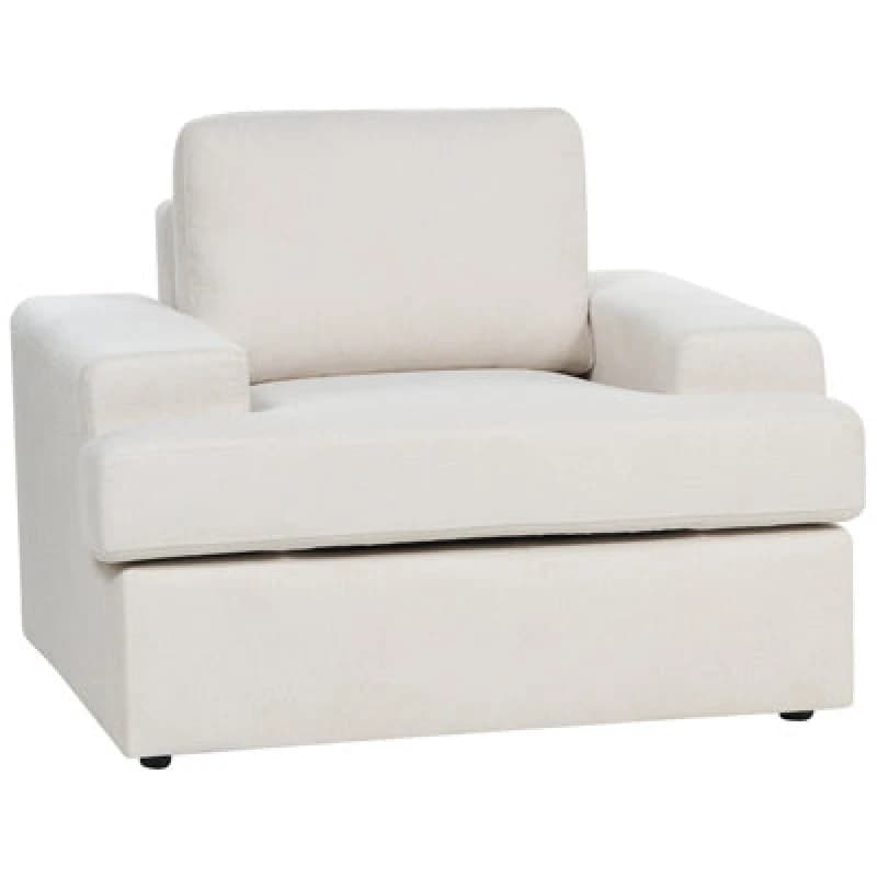 Image of Beliani Fabric Armchair Light Beige Alla