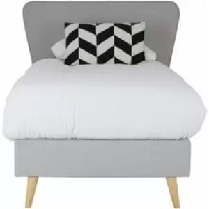 Image of Scandinavian Light Grey Single Bed - Premier Housewares