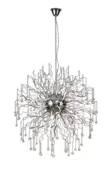 Image of Dimmable Ceiling Pendant, 40 x 3.4W LED, 3000K, 10500lm, Polished Chrome