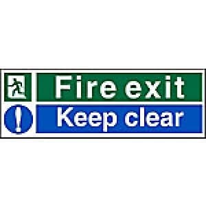 Image of Mandatory Sign Keep Clear Vinyl 20 x 60 cm