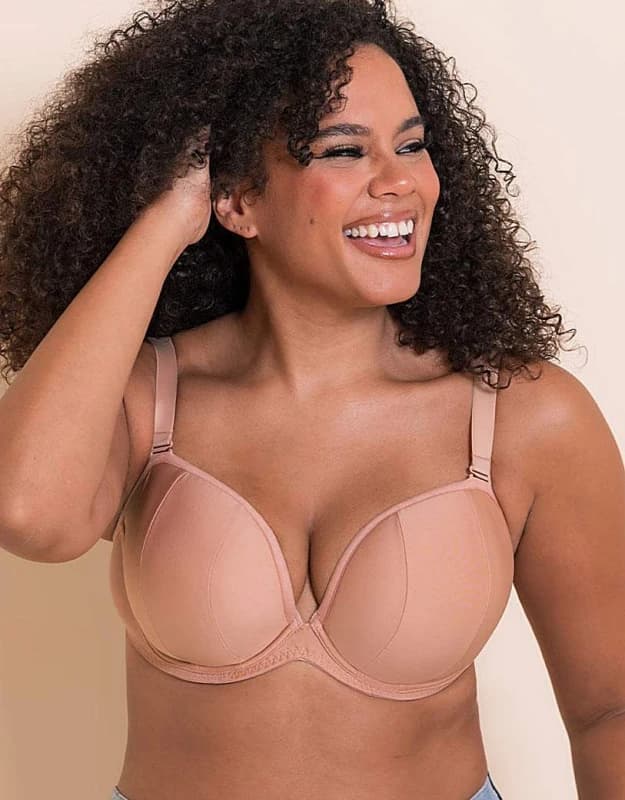 Image of Curvy Kate Curvy Kate Superhero Multiway Plunge Bra Latte - Curvy Kate - Size: 34GG Latte Female 34GG VK92817