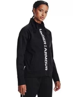 Image of Under Armour Training Rush Tricot Jacket, Black/White Size XL Women
