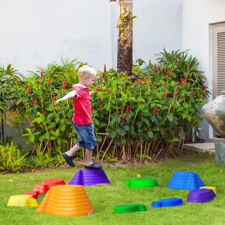 Image of Outsunny Kids Balance Stepping Stones - Multicoloured, Multi 340-014