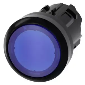 Image of Siemens Flat Blue - Momentary, SIRIUS ACT Series, 22mm Cutout, Round