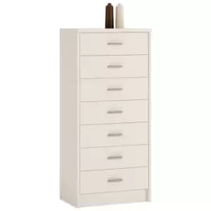 Image of Sterling Ventures 4 You 7 Drawer Narrow Chest In Pearl White