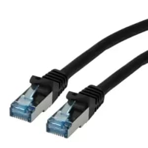 Image of Roline Shielded Cat6a Cable Assembly 1m, LSZH, Black, Male RJ45