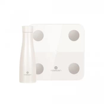 Image of Noerden Smart Health Bundle (MINIMI Smart Scales with 9 Biometrics & LIZ Smart Bottle 480ml) - White