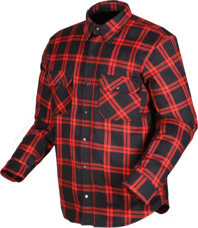 Image of Modeka Colden Motoshirt Black Red Size M