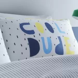 Image of Billie Stripe Navy Duvet Cover and Pillowcase Set Navy (Blue)