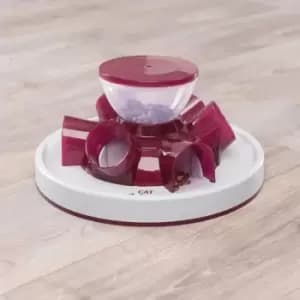 Image of Cat Activity Tunnel Feeder Strategy Game Red - Trixie