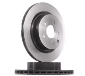 Image of PAIR PAINTED BREMBO BRAKE DISCS 09.7356.21