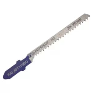 Image of Faithfull FAIJBT119BO Wood Jigsaw Blades Pack of 5 T119BO