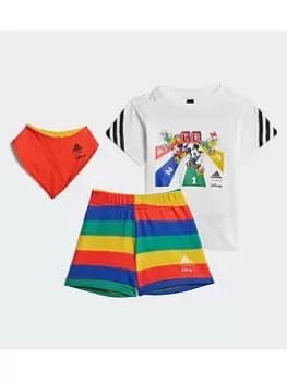 Image of adidas X Disney Mickey Mouse Gift Set, White/Black, Size 12-18 Months