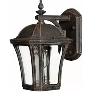 Image of Loops - Outdoor IP44 Wall Light Sconce Mocha LED E27 60W Bulb External