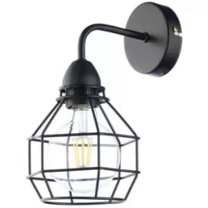 Image of Wall light SPIDER Wire Shade Metal Black