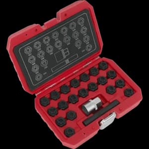 Image of Sealey 22 Piece Locking Wheel Nut Key Set for VAG