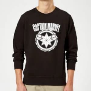 Image of Captain Marvel Logo Sweatshirt - Black - S