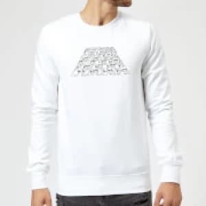 Image of Star Wars The Rise Of Skywalker Trooper Filled Logo Sweatshirt - White - L
