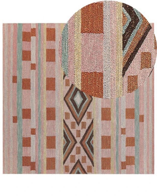 Image of Beliani Rug Yomra Multicolour 200 X 200 Cm Wool