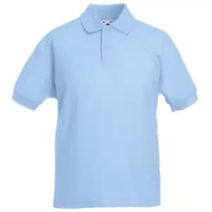 Image of Fruit Of The Loom Childrens/Kids Unisex 65/35 Pique Polo Shirt (Pack of 2) (3-4) (Sky Blue)