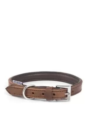 Image of Ancol Vintage Leather Padded Collar 35-43Cm Size 4