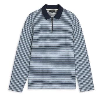 Image of Ted Baker Beer Textured Polo Shirt - Blue