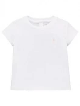 Image of Ralph Lauren Baby Girls Classic Short Sleeve T-Shirt - White