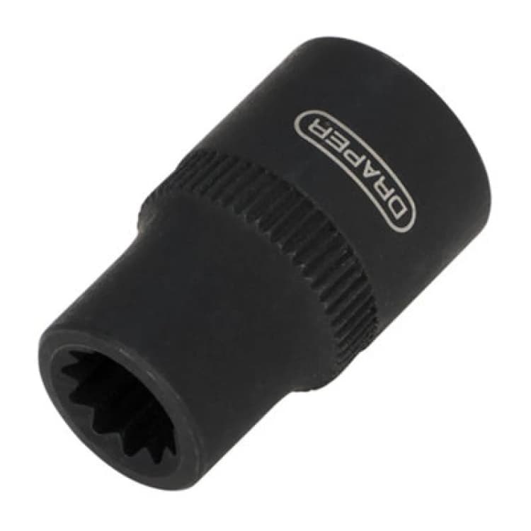 Image of Draper 3/8" Drive 11 Point HGV Brake Caliper Socket 3/8" 8mm 28201