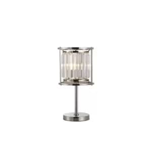 Image of Guilford Table Lamp, E27, Polished Nickel, Clear