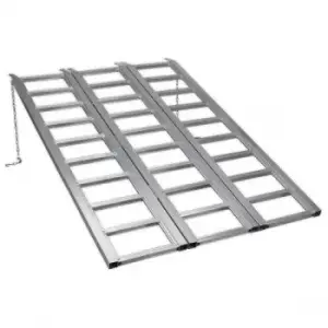 Image of Sealey FLR680T Motorcycle/Trike/ATV & Mini Tractor Ramp Wide Tri-F...