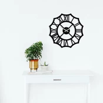 Image of Metal Wall Clock 23 - Black Decorative Metal Wall Clock