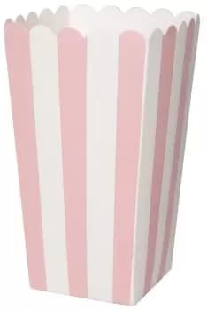 Image of Duni Popcorn Tub - Pink Stripe - 6 pack