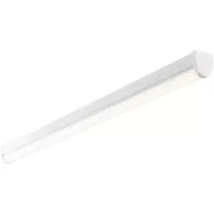 Image of 4ft High Lumen Batten Light Fitting - 42.5W Cool White LED - Gloss White & Opal