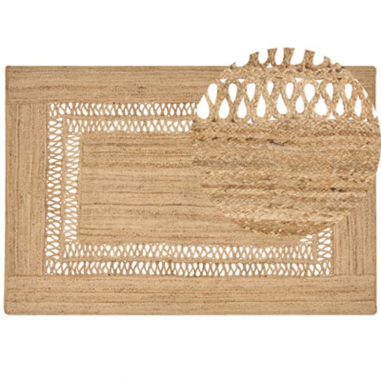 Image of Beliani Rug Yenikoy Beige 200 X 300 Cm Jute