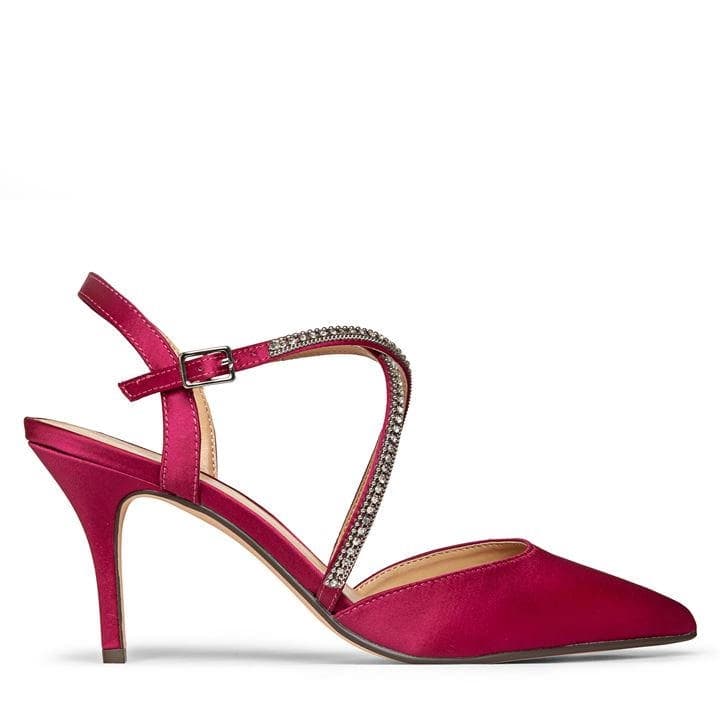 Image of Roland Cartier Bright Pink 'Diina' Mid Stiletto Heel Court Shoes - 3